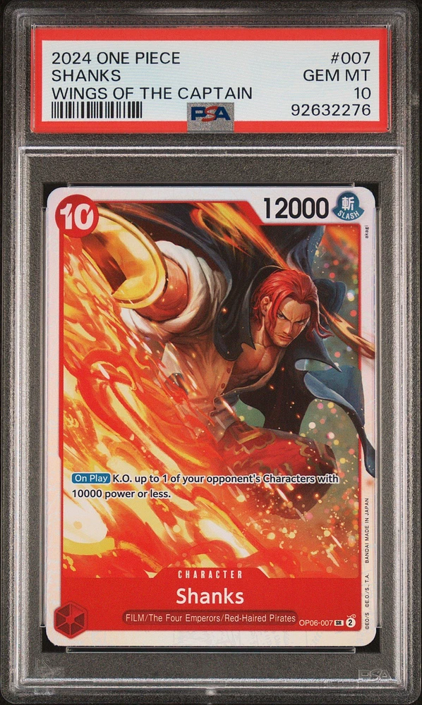 2024 One Piece Wings Of The Captain 007 Shanks PSA 10