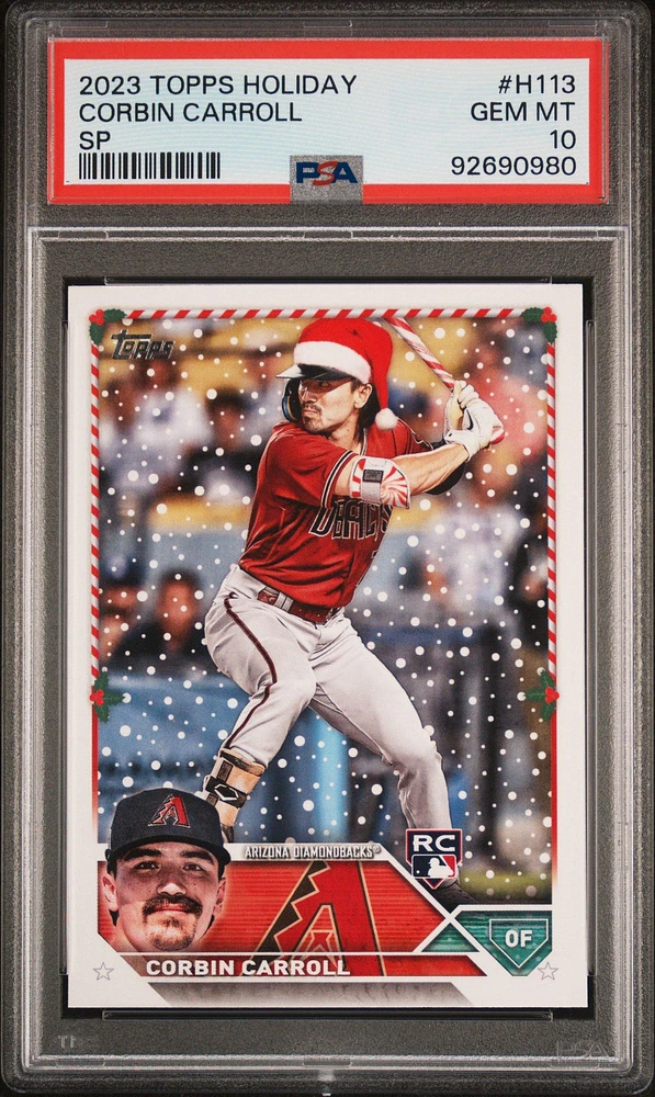 2023 Topps Holiday H113 Corbin Carroll Sp PSA 10