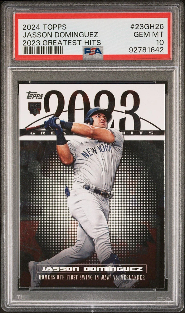 2024 Topps 2023 Greatest Hits 23gh26 Jasson Dominguez PSA 10