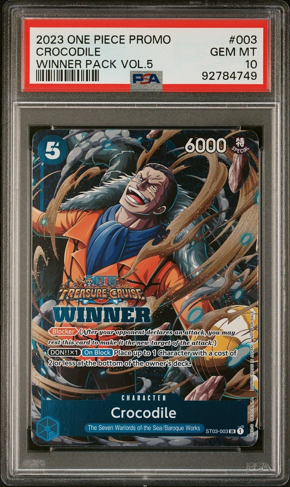 2023 One Piece Promos 003 Crocodile PSA 10