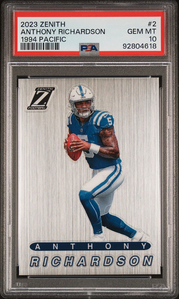 2023 Panini Zenith 1994 Pacific 2 Anthony Richardson PSA 10