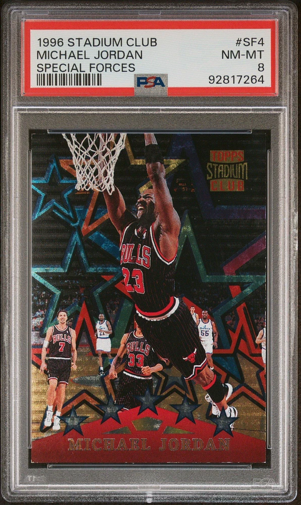 1996 Stadium Club Special Forces Sf4 Michael Jordan PSA 8