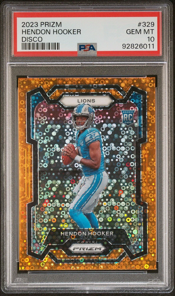 2023 Panini Prizm 329 Hendon Hooker Disco Prizm PSA 10