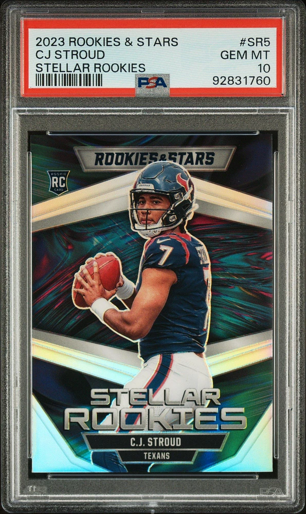 2023 Panini Rookies & Stars Stellar Rookies Sr5 Cj Stroud PSA 10