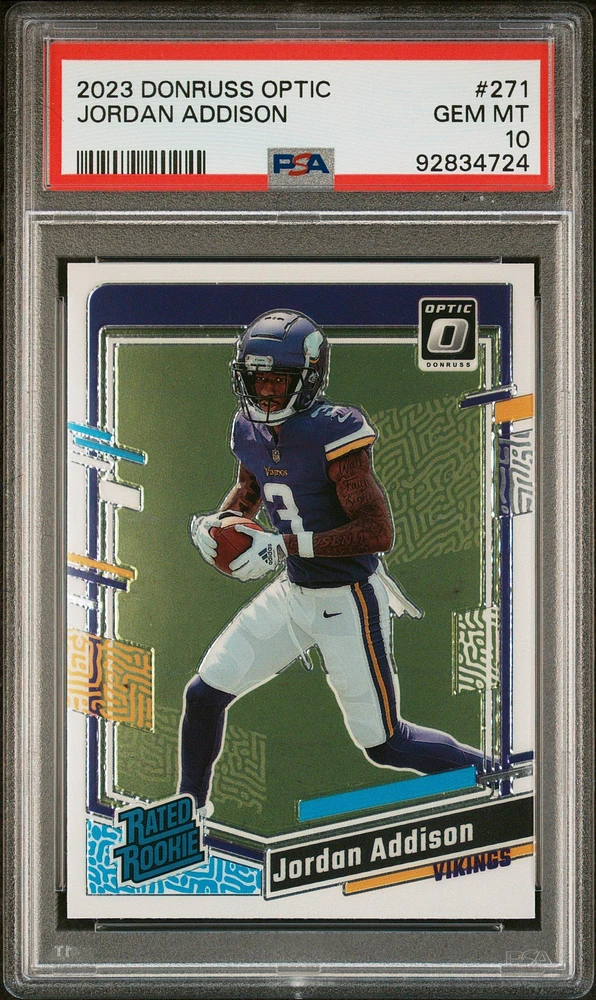 2023 Panini Donruss Optic 271 Jordan Addison PSA 10