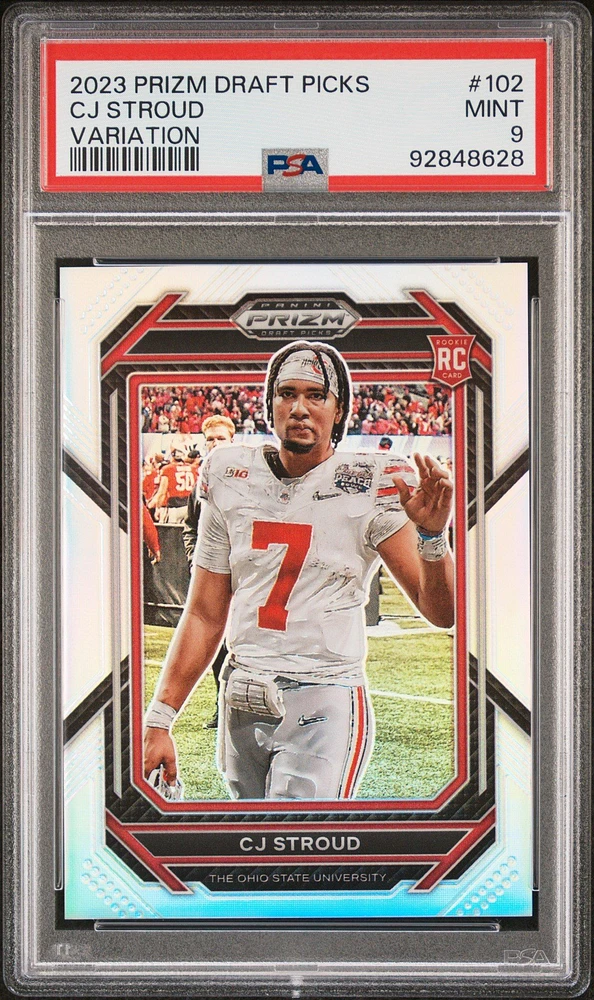 2023 Panini Prizm Draft Picks 102 Cj Stroud Variation PSA 9