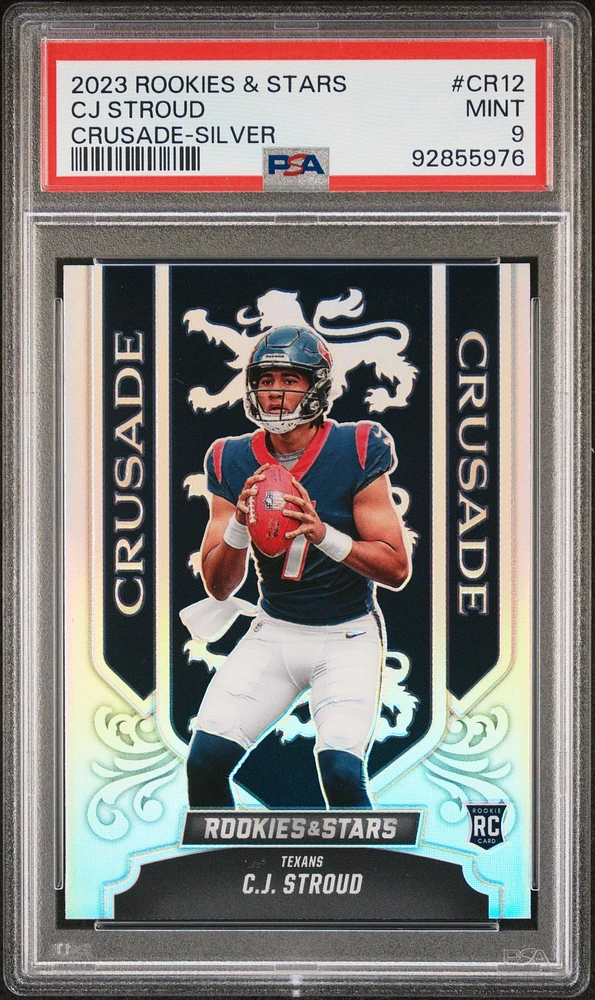 2023 Panini Rookies & Stars Crusade Cr12 Cj Stroud Silver PSA 9