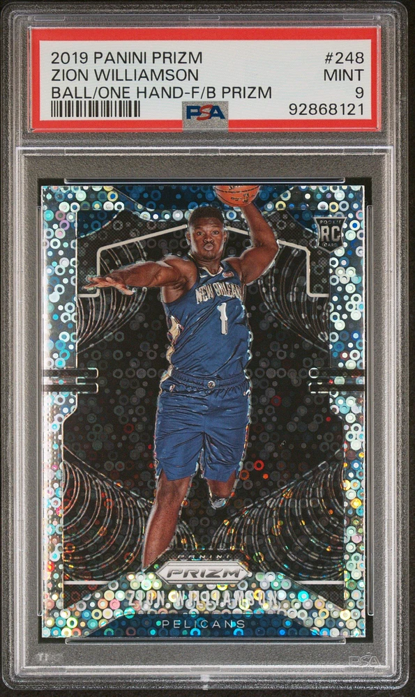 2019 Panini Prizm 248 Zion Williamson Variation-fast Break Prizm PSA 9