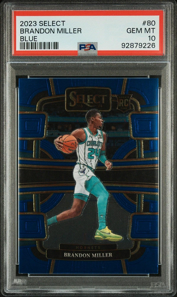 2023 Panini Select Brandon Miller Blue PSA 10