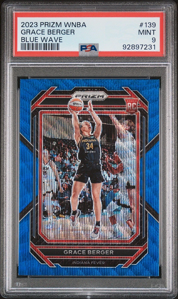 2023 Panini Prizm Wnba 139 Grace Berger Blue Wave PSA 9
