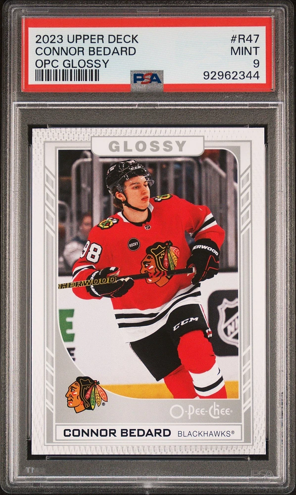 2023 Upper Deck Opc Glossy R47 Connor Bedard PSA