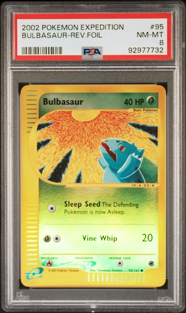 2002 Pokemon Expedition 95 Bulbasaur-reverse Foil PSA 8
