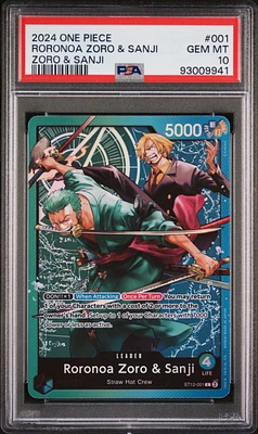 2024 One Piece Starter Deck-zoro & Sanji 001 Roronoa Zoro & Sanji PSA 10
