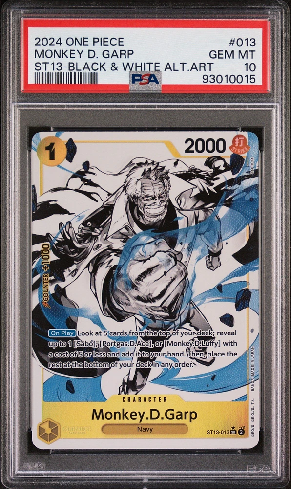 2024 One Piece Ultra Deck-the Three Brothers 013 Monkey D. Garp PSA 10