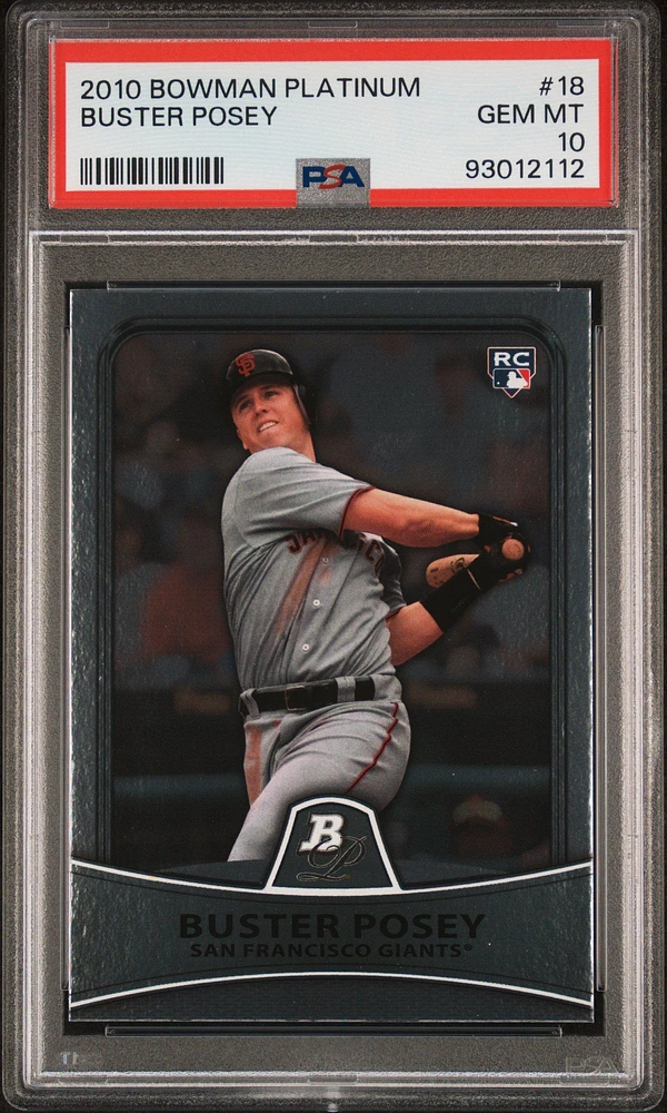 2010 Bowman Platinum 18 Buster Posey PSA 10