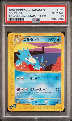 2002 Pokemon Japanese The Town On No Map 021 Golduck 1st Edition PSA 10