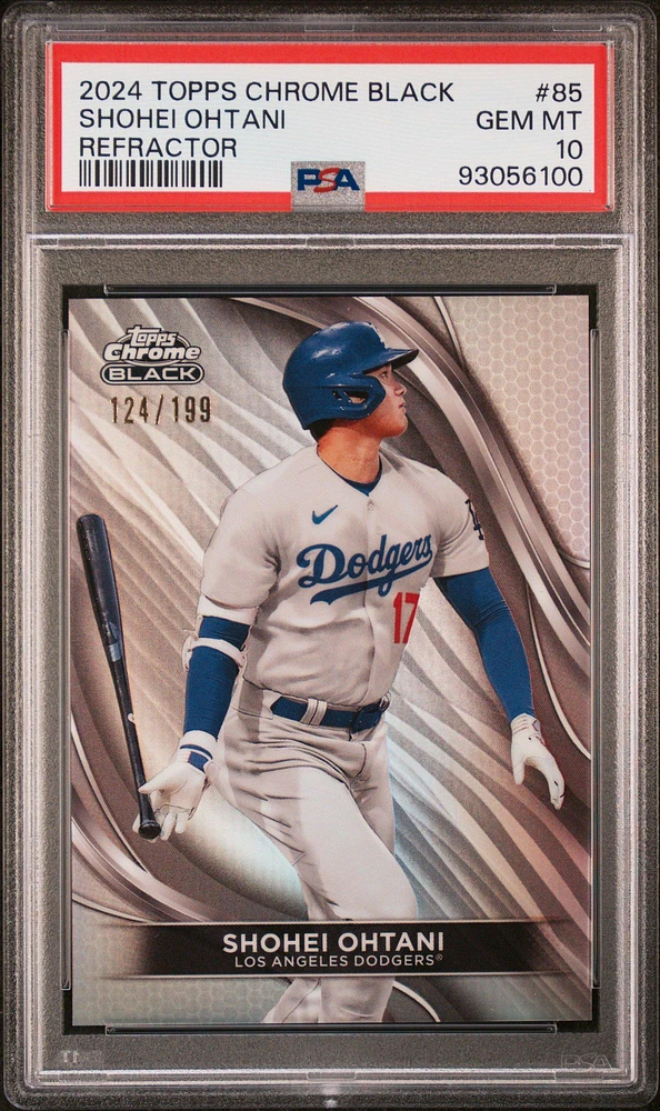 2024 Topps Chrome Black 85 Shohei Ohtani Refractor PSA 10