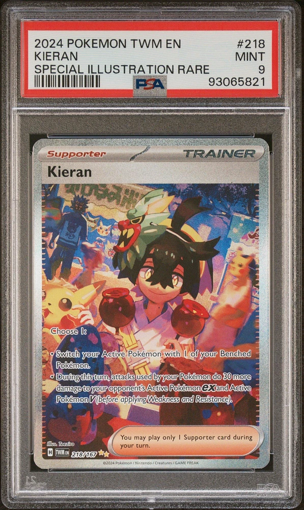 2024 Pokemon Twm En-twilight Masquerade 218 Kieran PSA 9