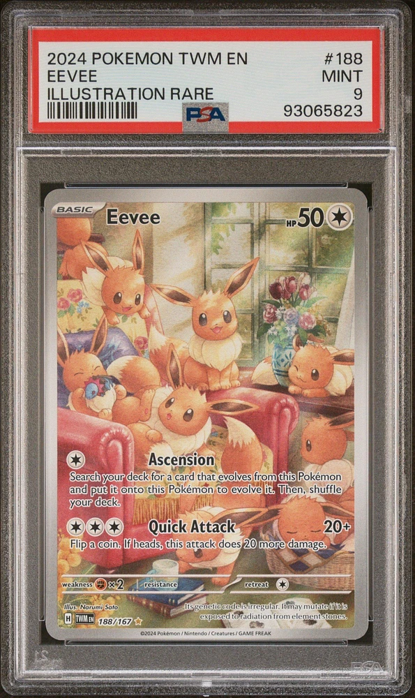 2024 Pokemon Twm En-twilight Masquerade 188 Eevee PSA 9