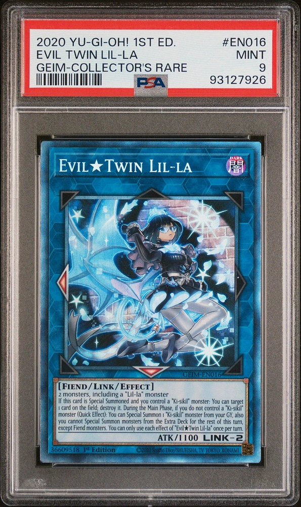 2020 Yu-gi-oh! Genesis Impact En016 Evil Twin Lil-la 1st Edition-collector's Rare PSA 9