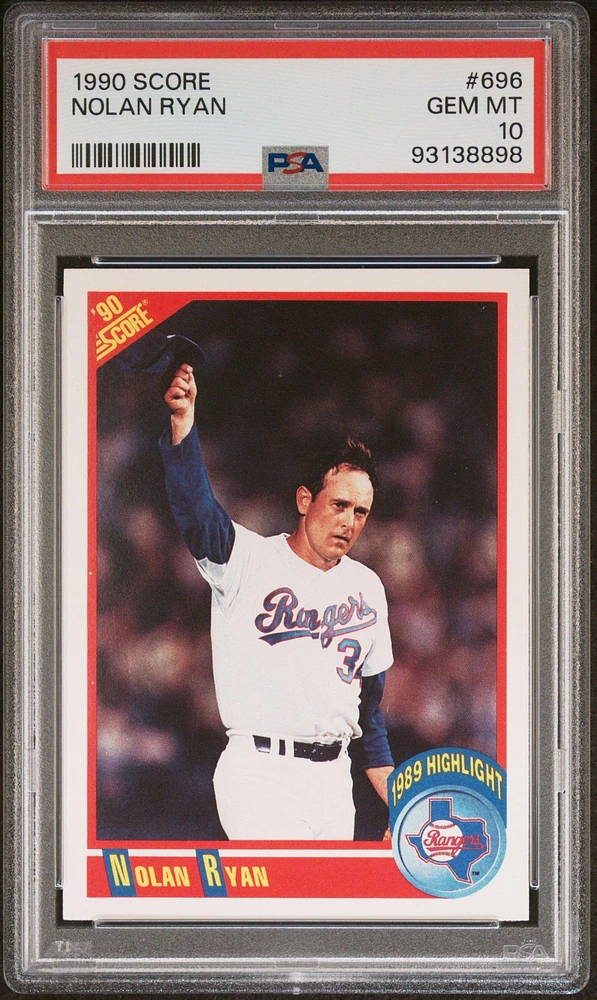 1990 Score 696 Nolan Ryan PSA 10