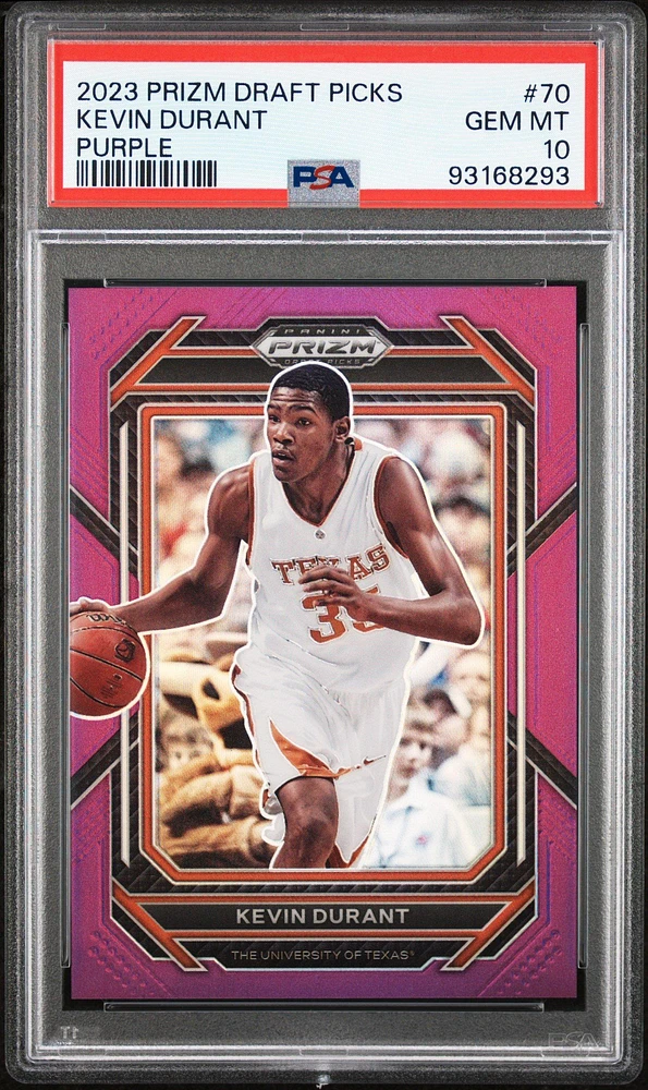 2023 Panini Prizm Draft Picks 70 Kevin Durant Purple Prizm PSA 10