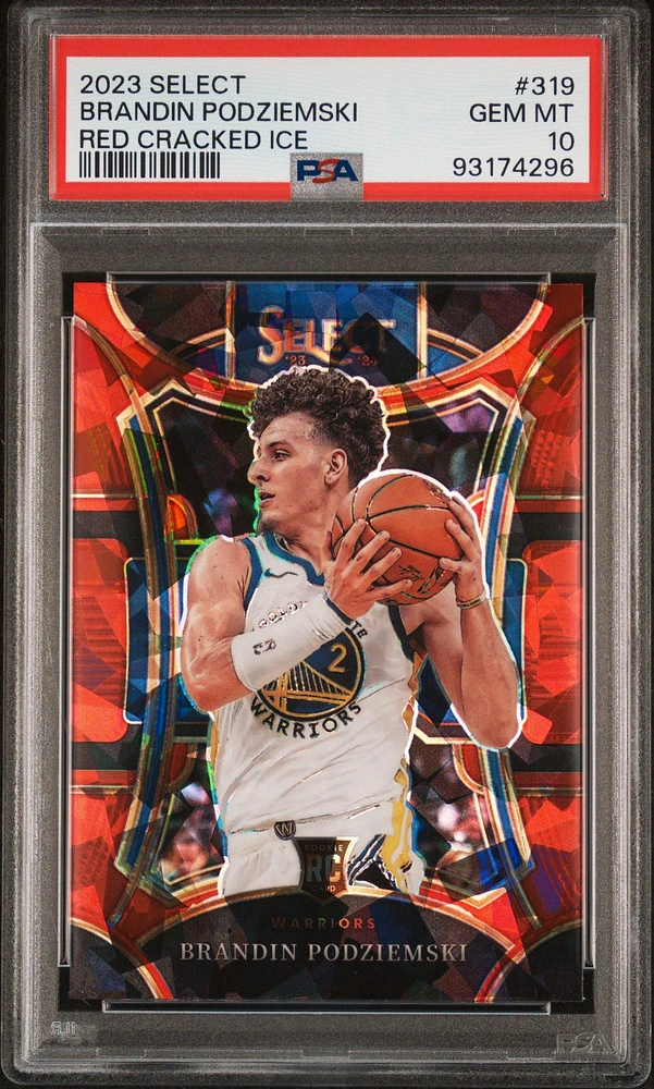 2023 Panini Select 319 Brandin Podziemski Red Cracked Ice PSA 10