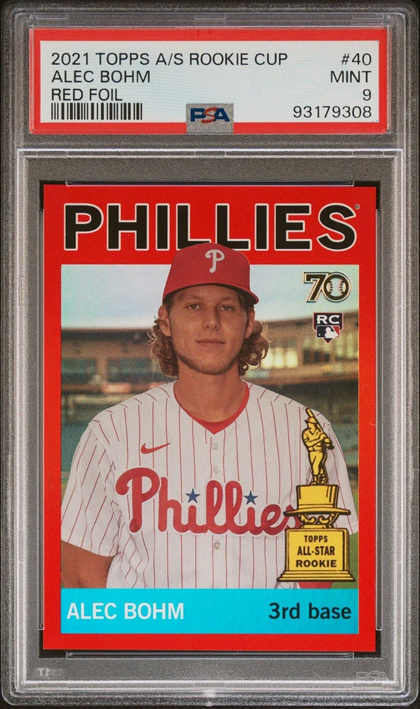 2021 Topps All-star Rookie Cup 40 Alec Bohm Red Foil PSA 9