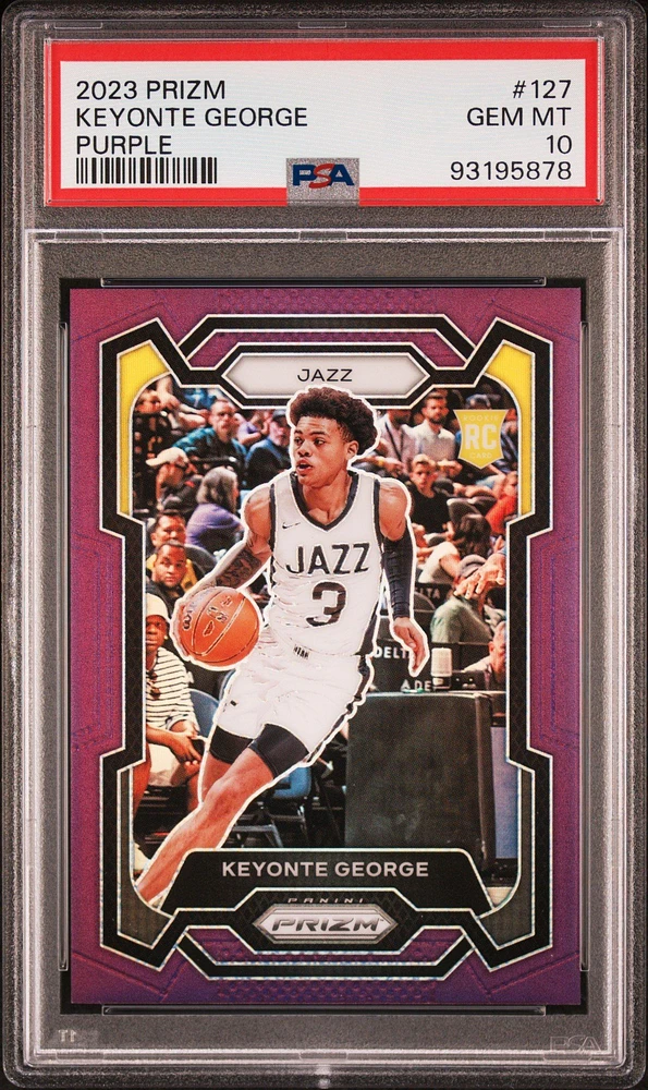 2023 Panini Prizm 127 Keyonte George Purple Prizm PSA 10