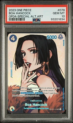 2023 One Piece Kingdoms Of Intrigue 078 Boa Hancock Special Alternate Art PSA 10