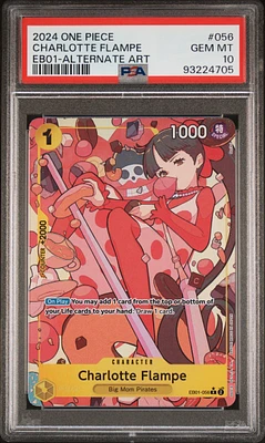 2024 One Piece Extra Booster -memorial Collection- 056 Charlotte Flampe Alternate Art PSA 10