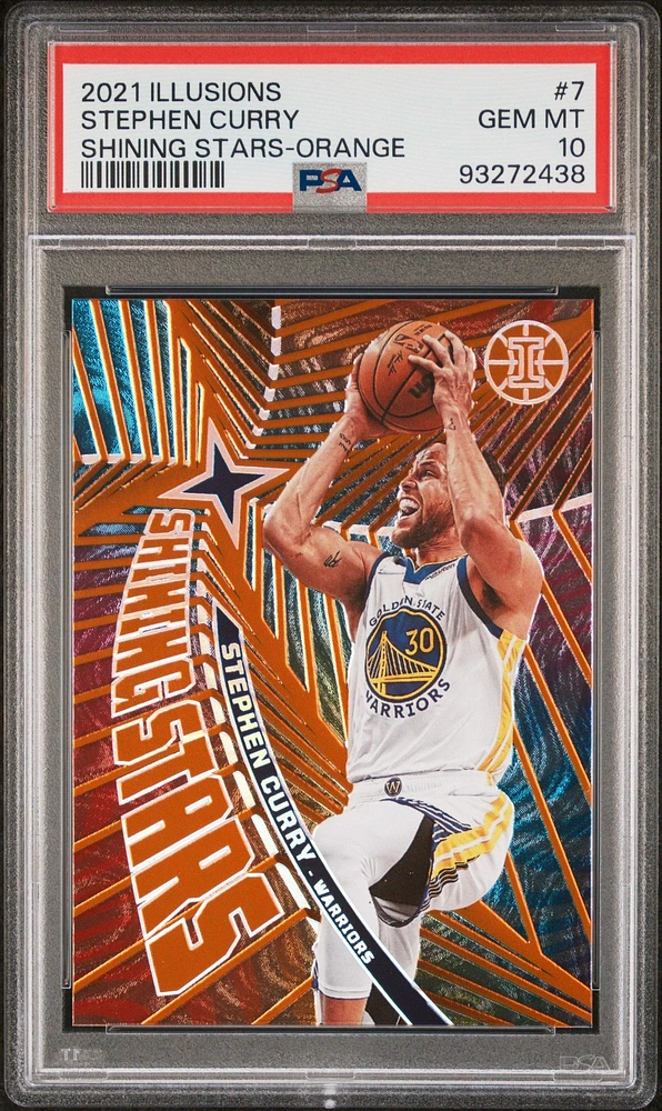2021 Panini Illusions Shining Stars 7 Stephen Curry Orange PSA 10