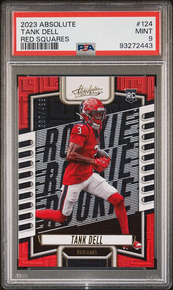 2023 Panini Absolute 124 Tank Dell Red Squares PSA 9