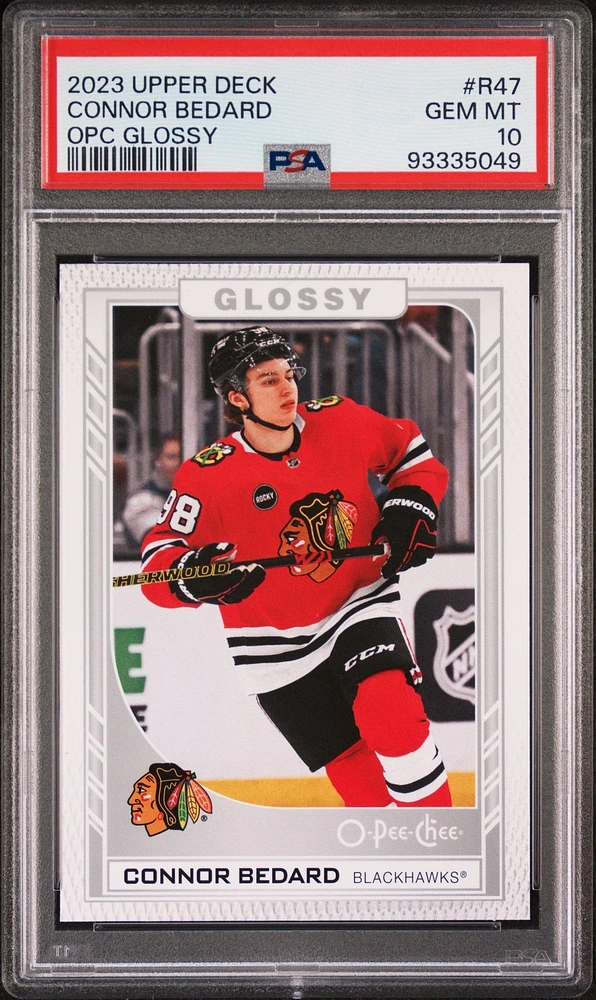 2023 Upper Deck O-pee-chee Glossy R47 Connor Bedard PSA 10