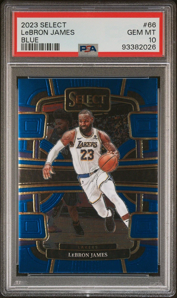 2023 Panini Select 66 Lebron James Blue PSA 10