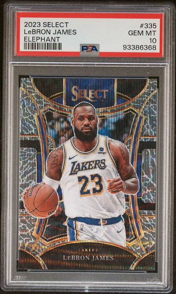 2023 Panini Select 335 Lebron James Elephant Prizm PSA 10