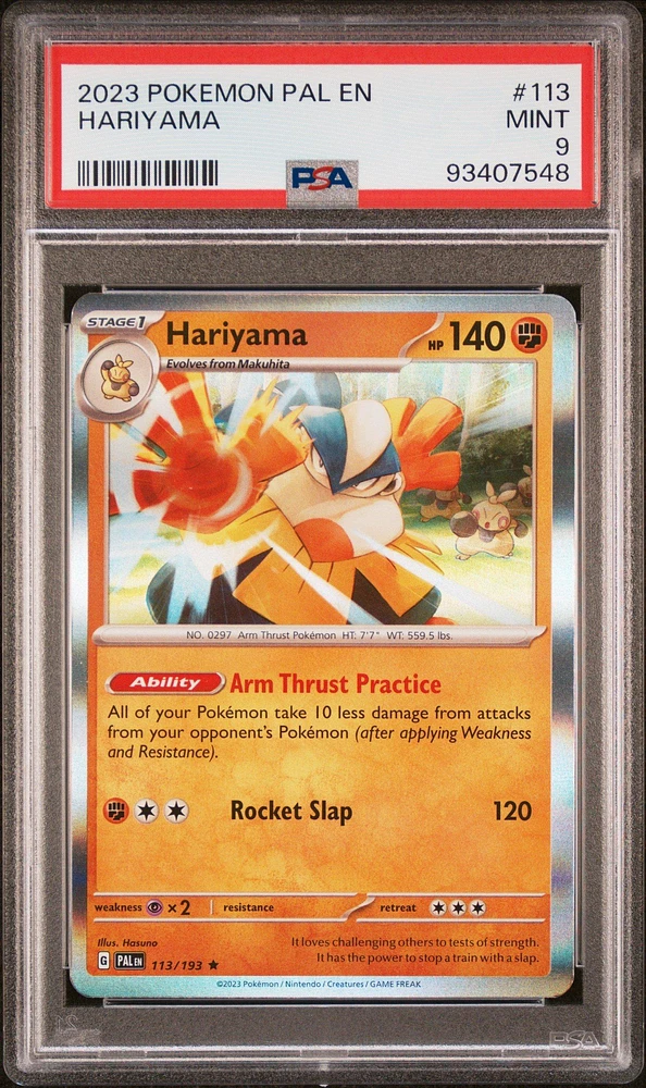 2023 Pokemon Pal En-paldea Evolved 113 Hariyama PSA 9