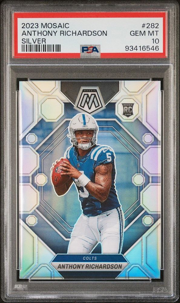 2023 Panini Mosaic 282 Anthony Richardson Silver PSA 10