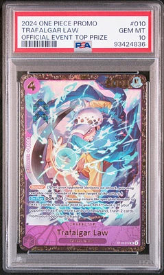 2024 One Piece Promos 010 Trafalgar Law Official Event Top Prize PSA 10