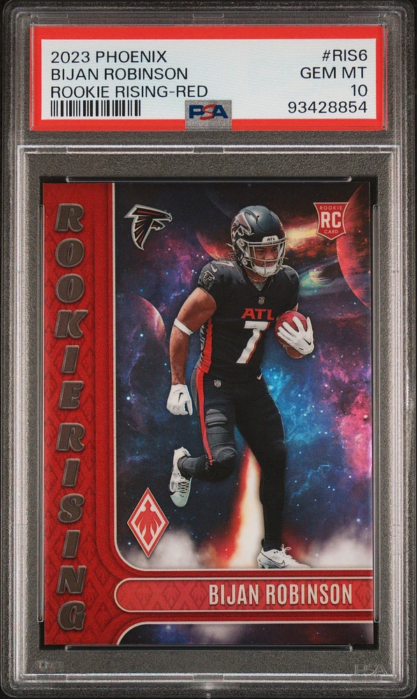 2023 Panini Phoenix Rookie Rising Ris6 Bijan Robinson Red PSA 10