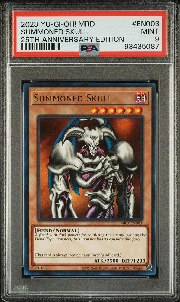2023 Yu-gi-oh! Metal Raiders 25th Anniversary Edition En003 Summoned Skull PSA 9