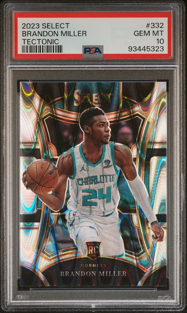 2023 Panini Select 332 Brandon Miller Tectonic PSA 10