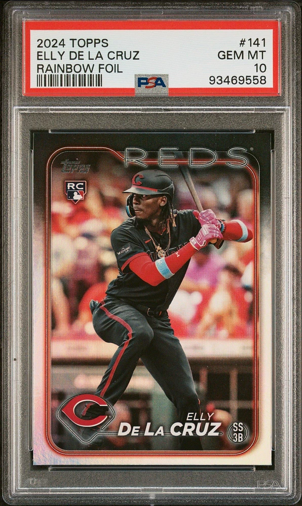 2024 Topps 141 Elly De La Cruz Rainbow Foil PSA 10