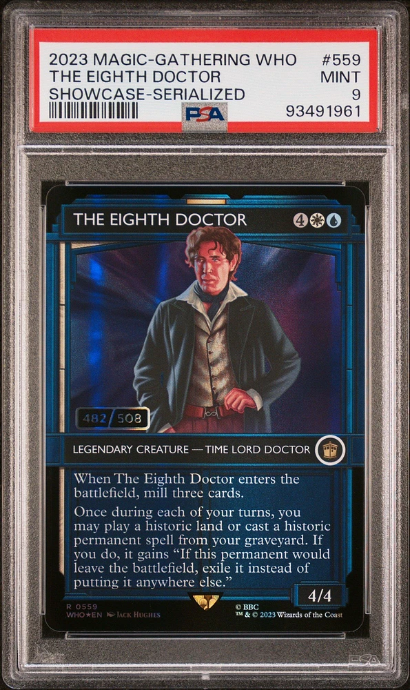 2023 Magic The Gathering Doctor Who 559 The Eighth Doctor Showcase-serialized PSA 9