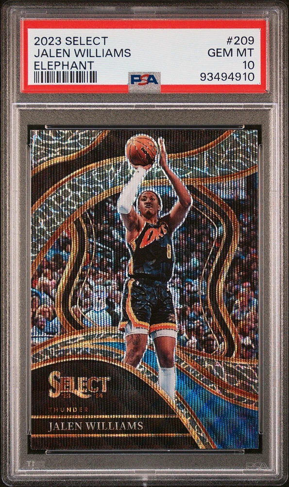 2023 Panini Select 209 Jalen Williams Elephant Prizm PSA 10