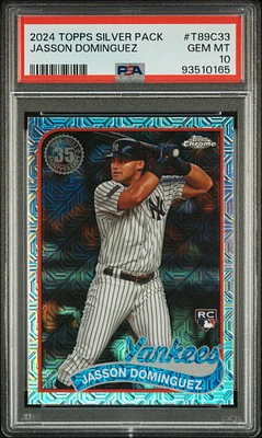 2024 Topps Silver Pack 1989 Chrome Promo T89c33 Jasson Dominguez PSA 10