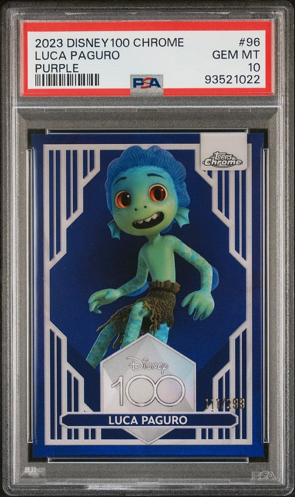 2023 Topps Chrome Disney100 96 Luca Paguro PSA 10
