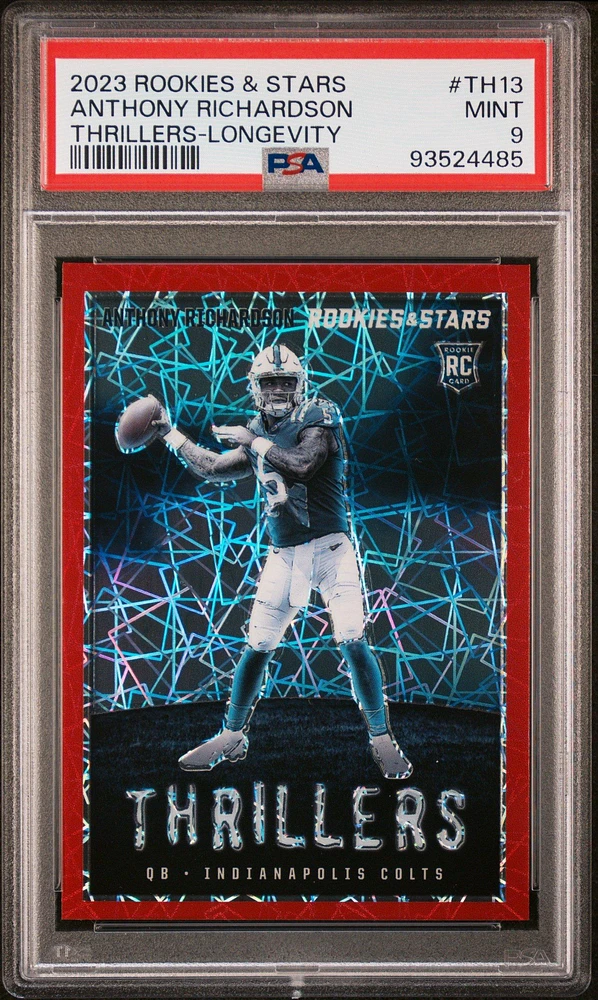 2023 Panini Rookies & Stars Thrillers Th13 Anthony Richardson Longevity PSA 9