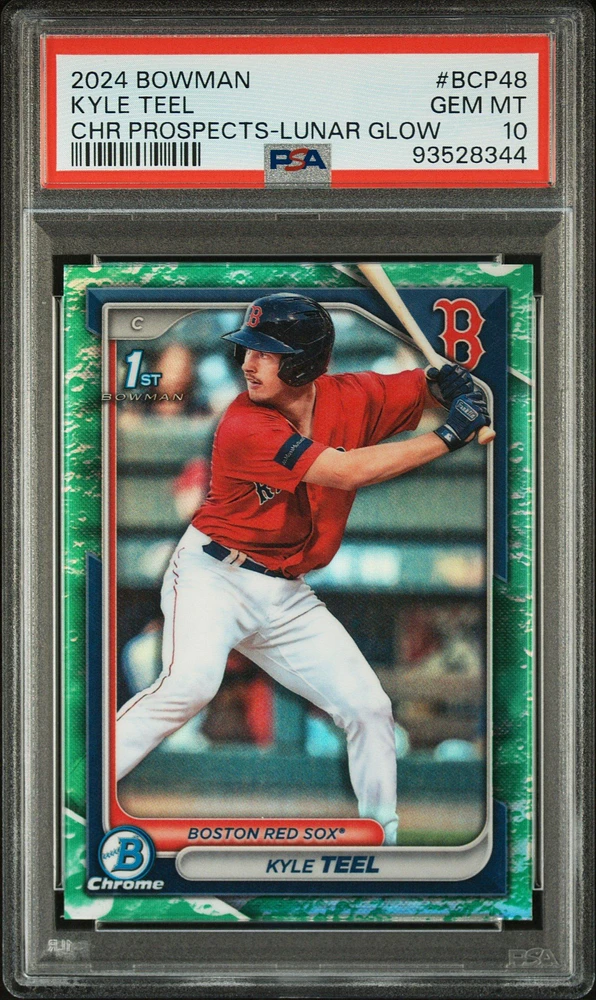 2024 Bowman Chrome Prospects Bcp48 Kyle Teel Lunar Glow Refractor PSA 10