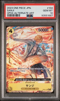 2023 One Piece Japanese Kingdoms Of Intrigue 104 Sanji Alternate Art PSA 10